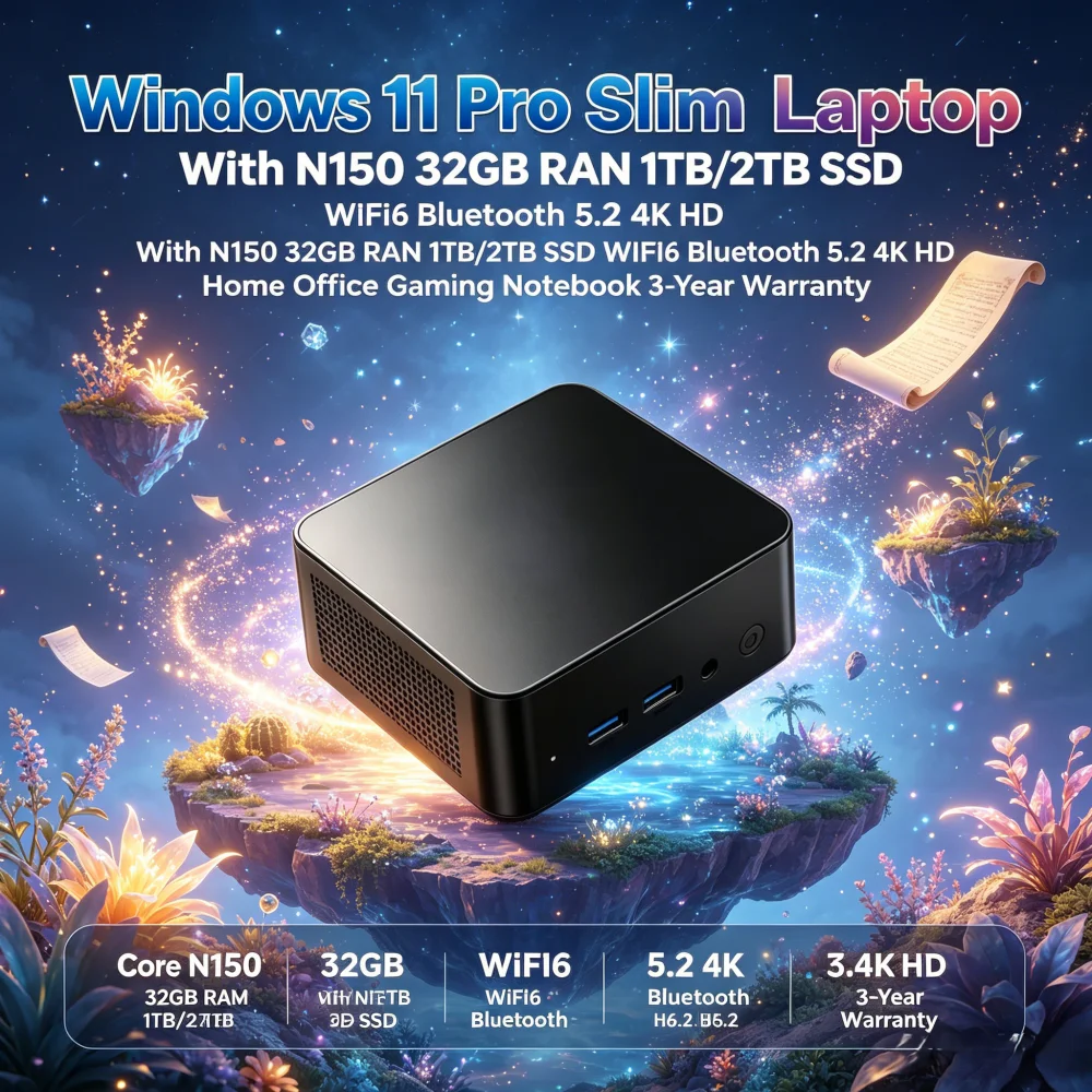 Home Office Windows - Windows 11 Pro Slim Laptop With