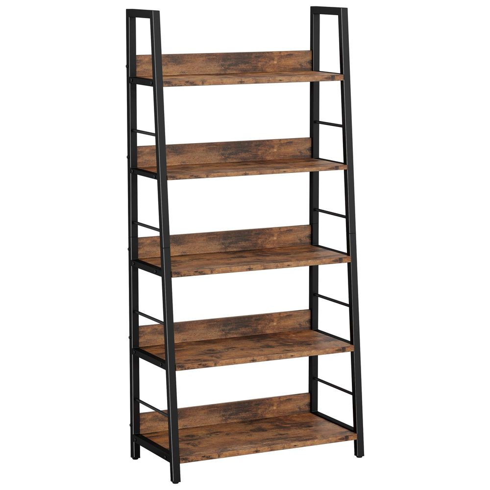 Home Office Living Room - Industrial Bookshelves and Bookcases, Ladder Shelf