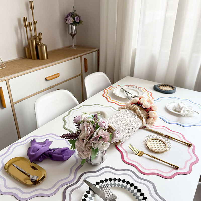 Printed Flower Shape Leather P - Desk Mat Leather avaliação e preço
