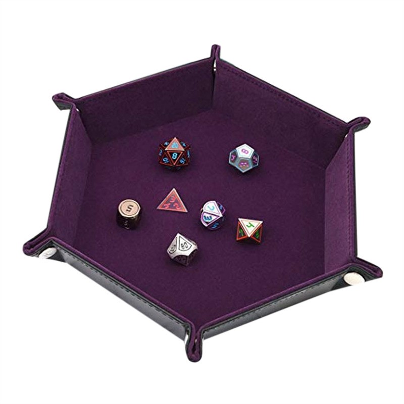 Hexagon Folding Dice Tray PU L - Desk Mat Leather avaliação e preço