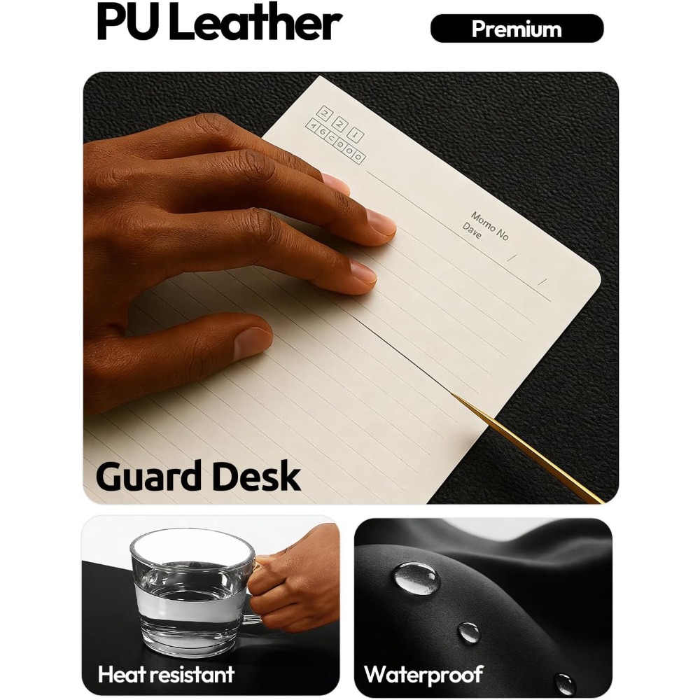 Large PU Leather Desk Pad Prot - Desk Mat Leather avaliação e preço