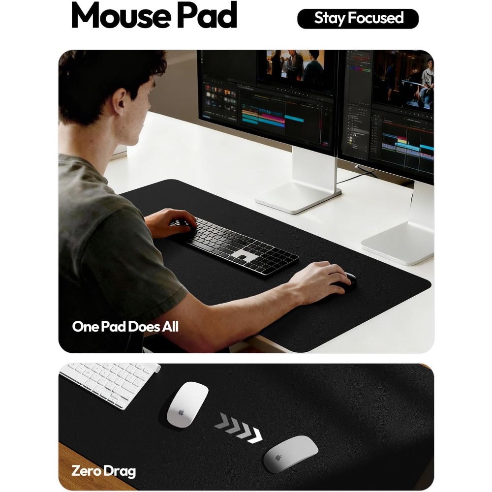 Large PU Leather Desk Pad Prot - Desk Mat Leather avaliação e preço