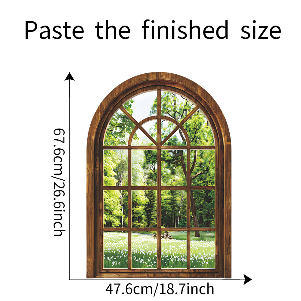 Fake Window Wall Stickers Plan - Home Office Windows avaliação e preço