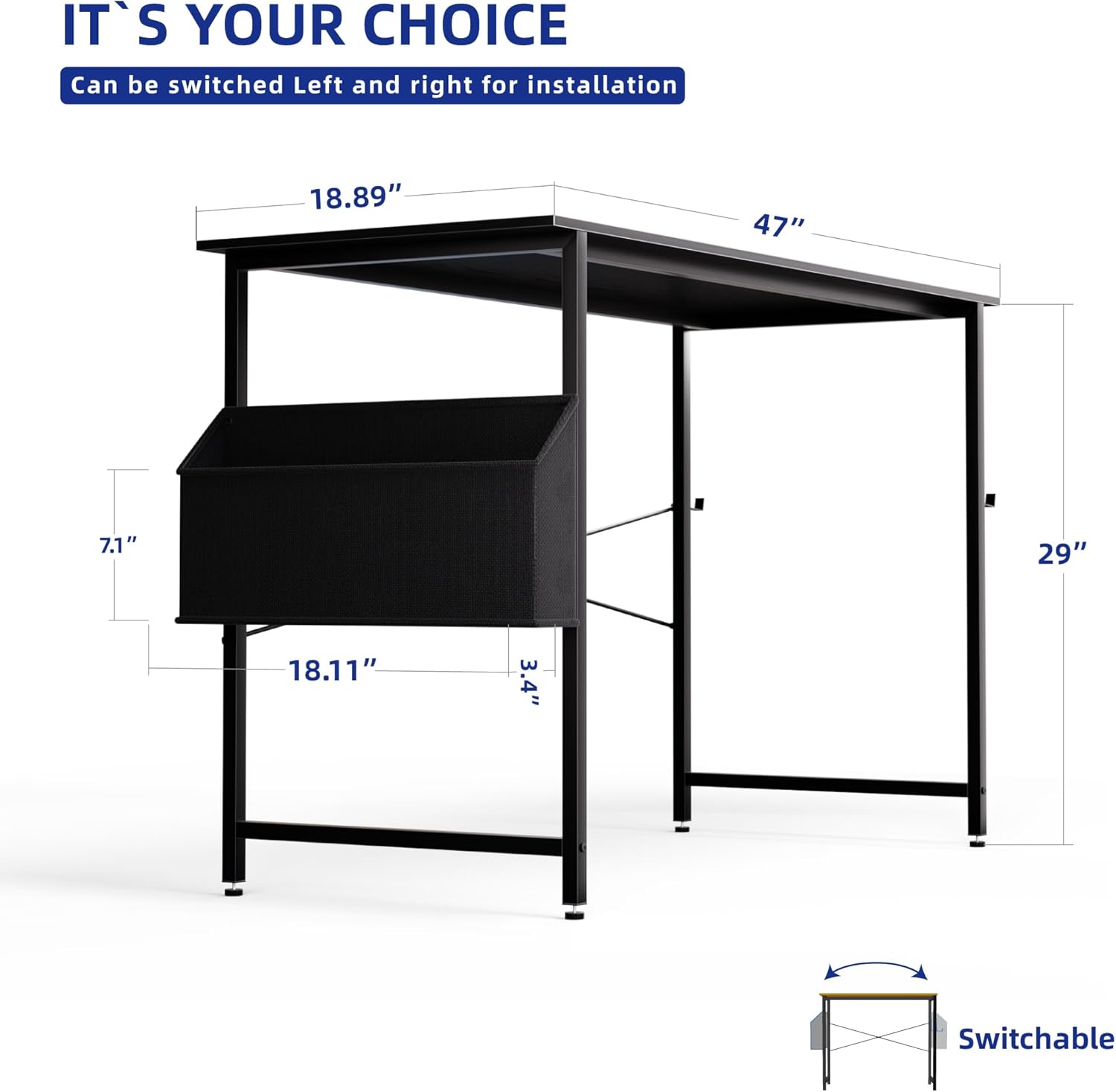 Compact 47-Inch Home Office Co - Home Office Work Table avaliação e preço