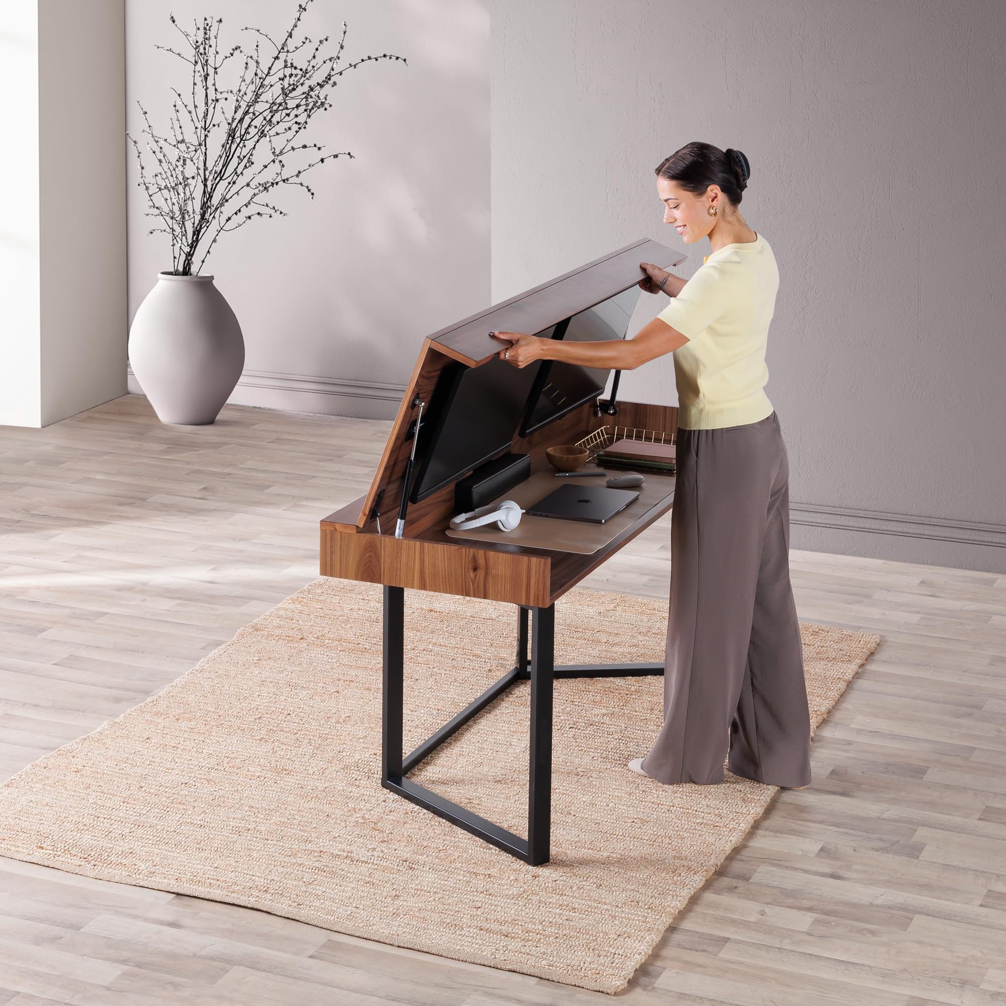 Convertible Desk Modern Home O - Home Office Work Table avaliação e preço