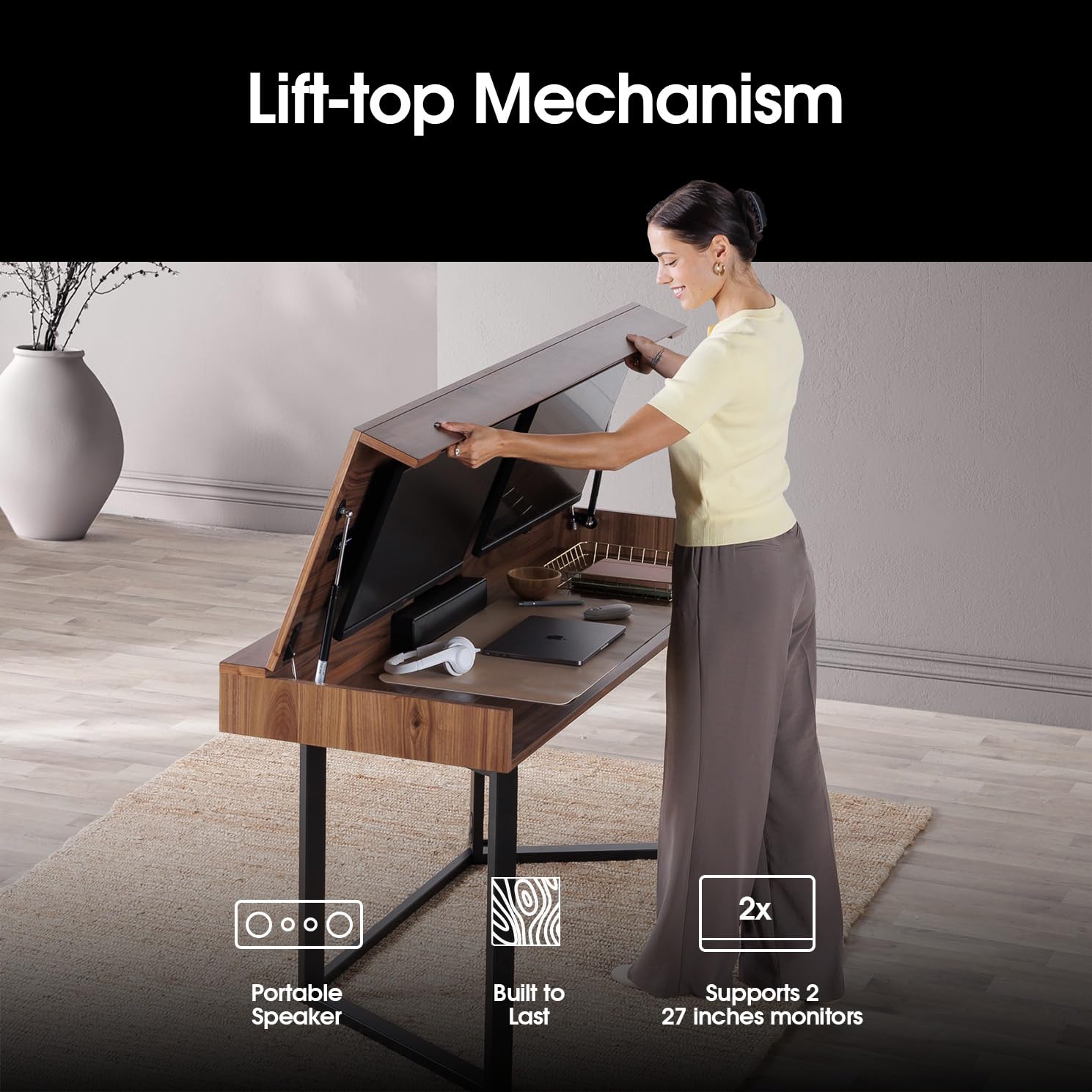 Convertible Desk Modern Home O - Home Office Work Table avaliação e preço