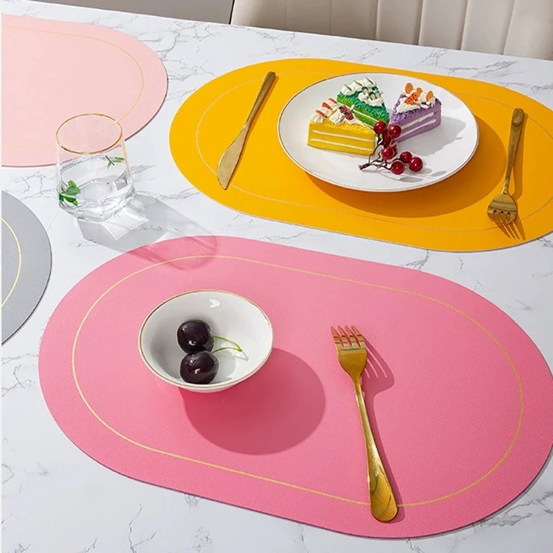 Table Leather Placemats, Heat  - Desk Mat Leather avaliação e preço