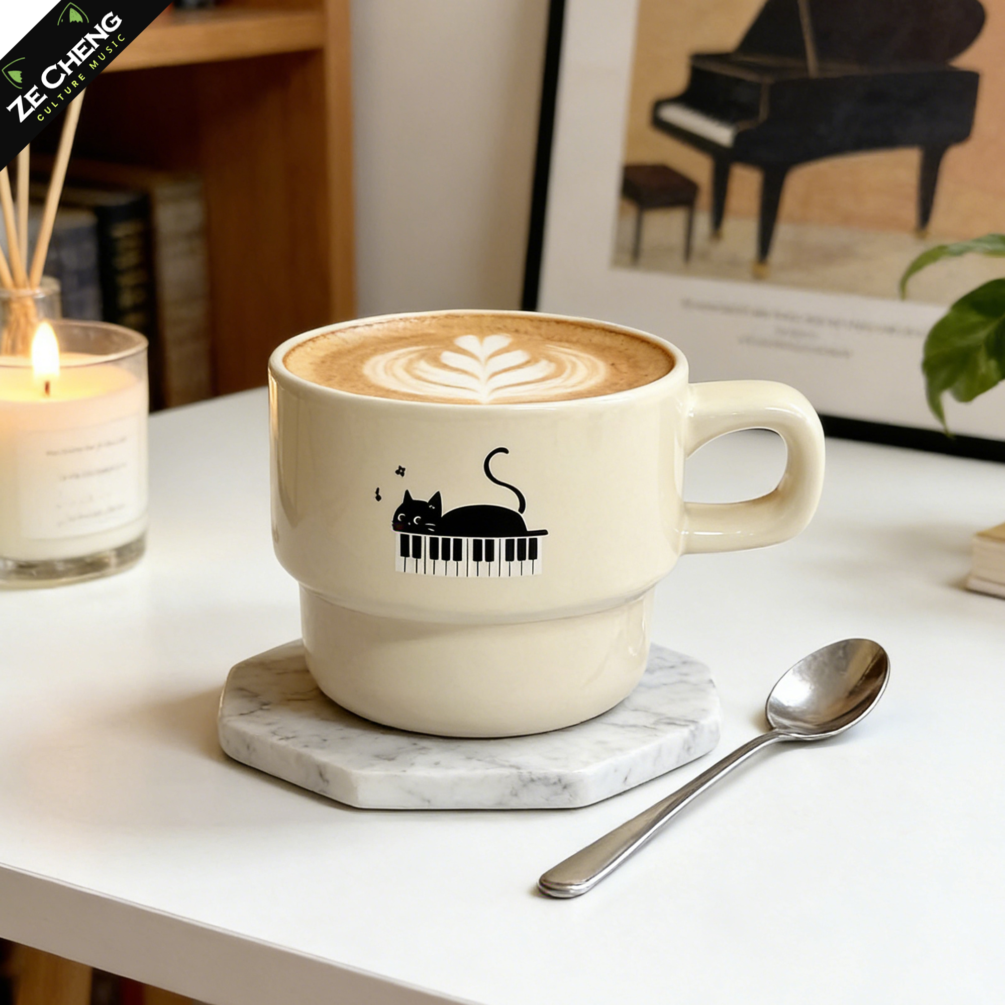 Ceramic Coffee Mug Piano Desig - Home Office Design Ideas avaliação e preço