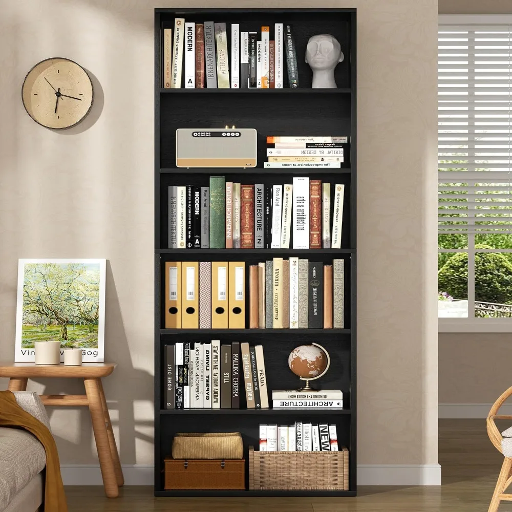 6-Tier Tall Open Bookcase, 70. - Home Office Living Room avaliação e preço