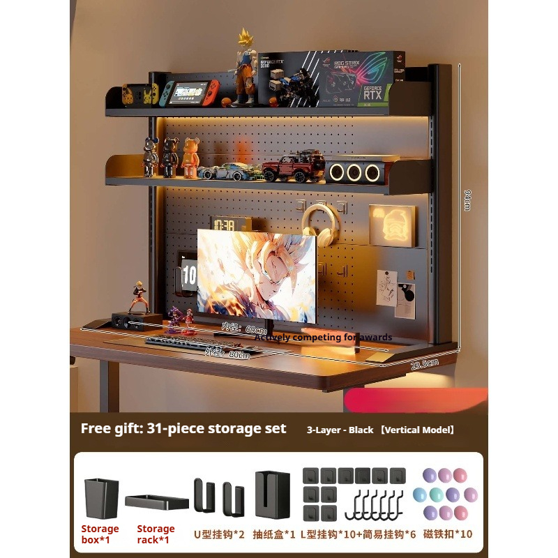 Clamp on Desk Shelf with Pegbo - Home Office Work Table avaliação e preço