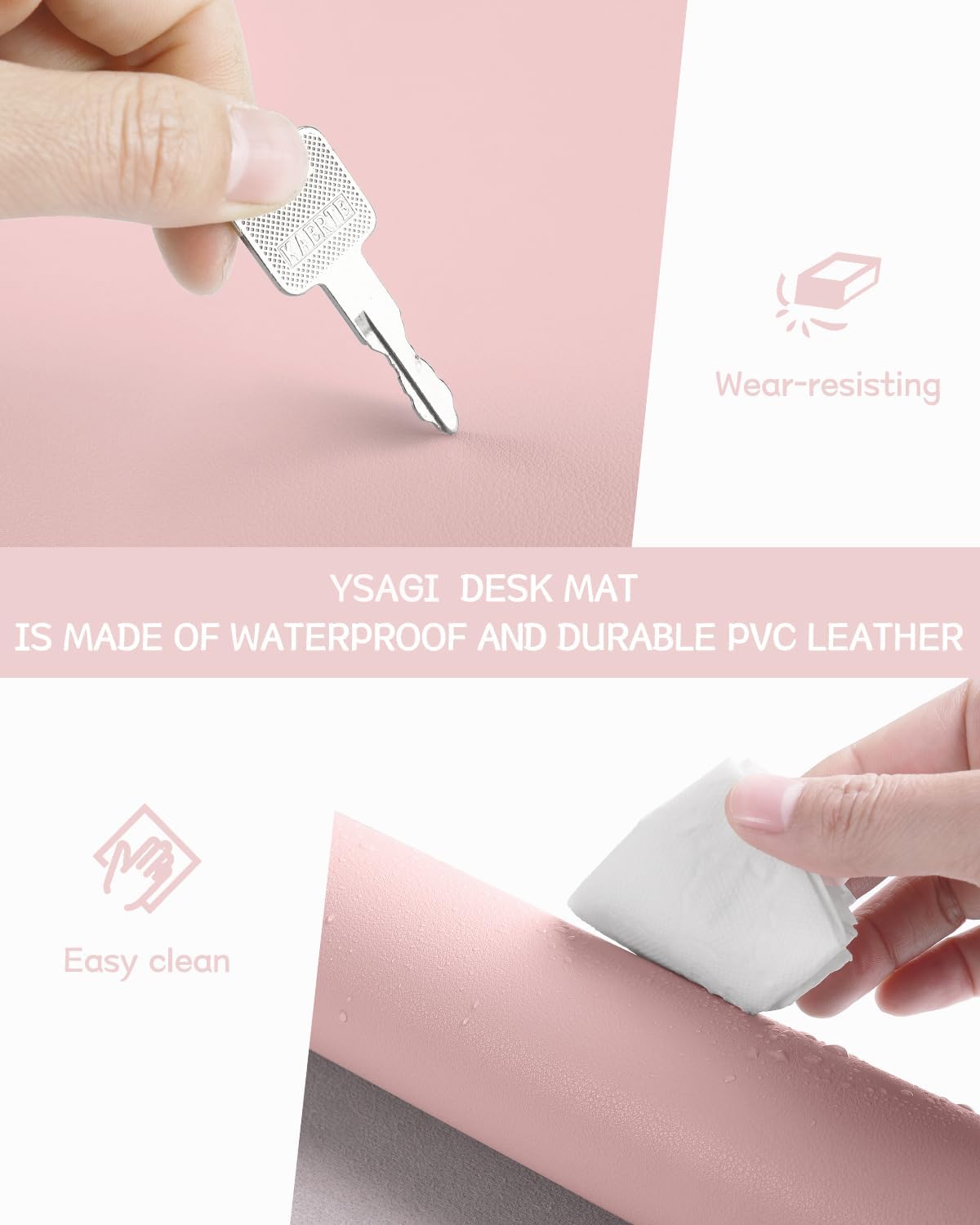 Non-Slip Leather Desk Pad, Wat - Desk Mat Leather avaliação e preço