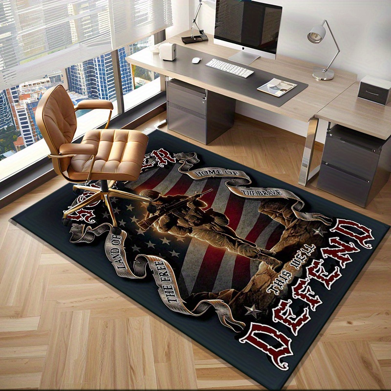 American Soldier Patriotic Rug - Home Office Design Ideas avaliação e preço