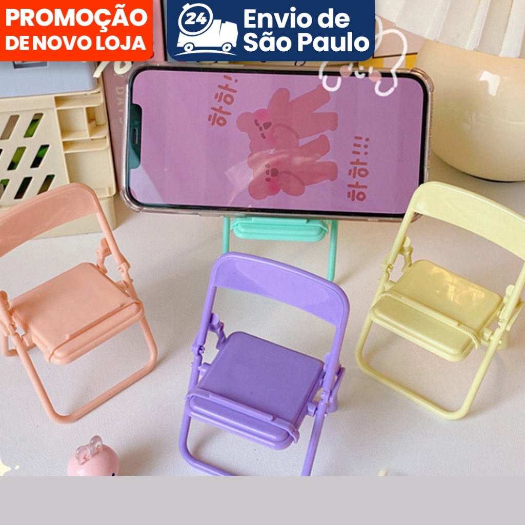 Cute Chair Phone Holder Stand  - Home Office Living Room avaliação e preço