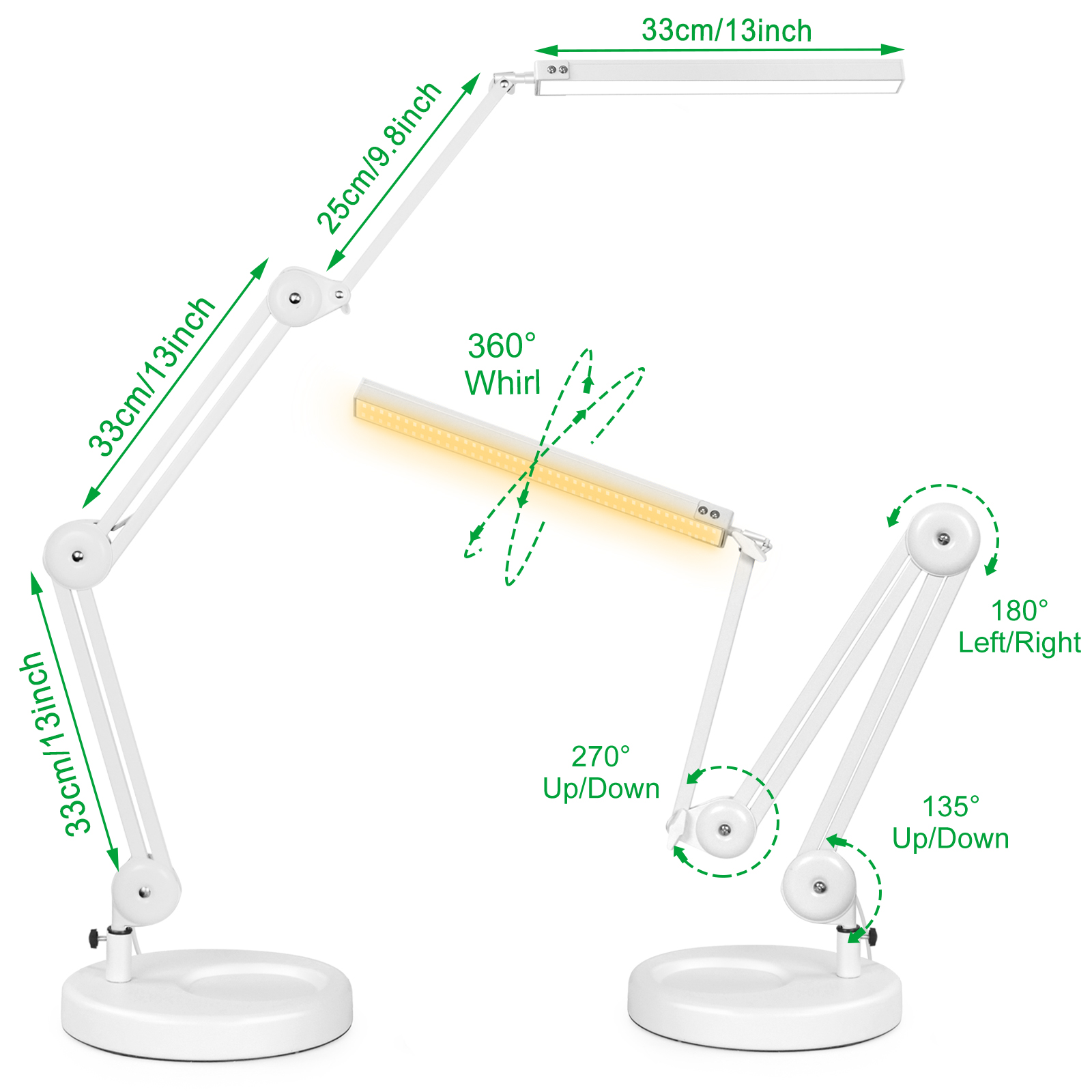 EOOKU EU/US 12V Table Lamp wit - Home Office Work Table avaliação e preço