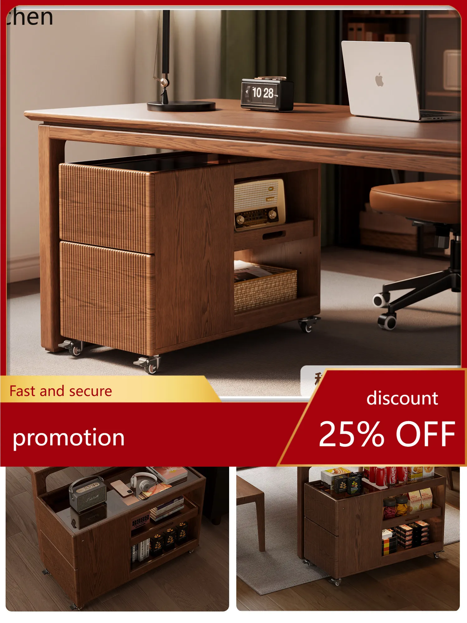 W5.19 Solid Wood Desk Study Ro - Home Office Living Room avaliação e preço