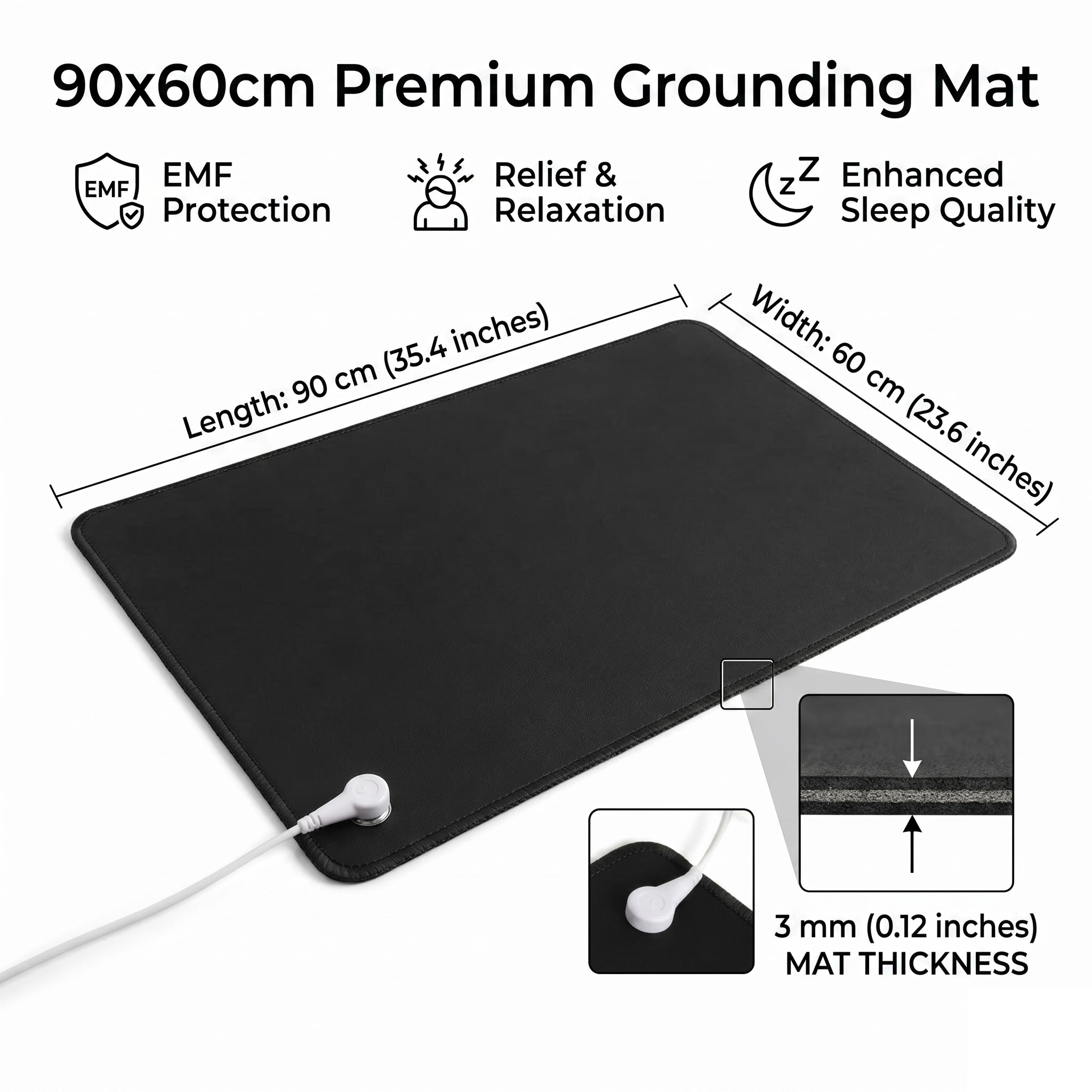 3mm PU Leather Grounding Mat E - Desk Mat Leather avaliação e preço